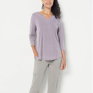 AnyBody Burnout Rib Tunic Top